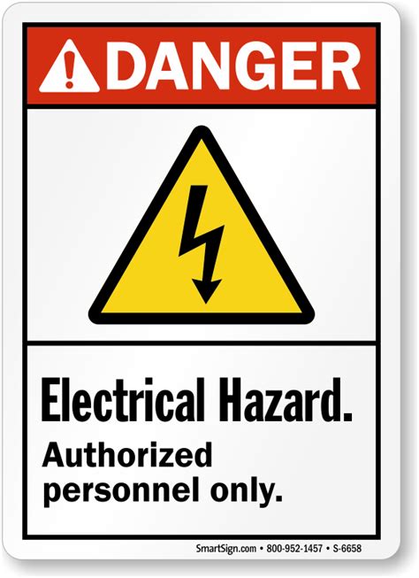 Electrical Hazard Signs Electrical Hazard Warning Signs