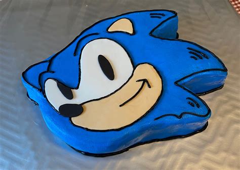 Sonic The Hedgehog Cake Template For Kids Birthday Etsy