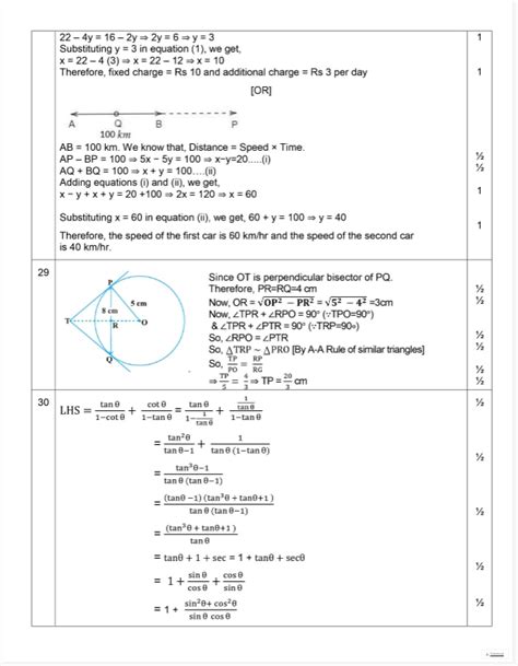 Cbse Class 10 Math Basic Sample Paper 2023 With Solutions And Marking Scheme India Today