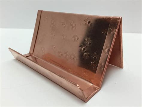 Copper Desk Accessories Business Card Holder Business Card Etsy
