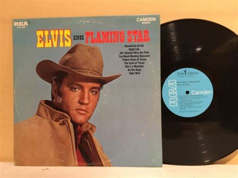 Elvis Presley Sings Flaming Star Lp 1969 Camden Records Cas 2304 Ex