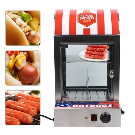 Commercial Electric Hot Dog Steamer Machine Food Warmer Countertop