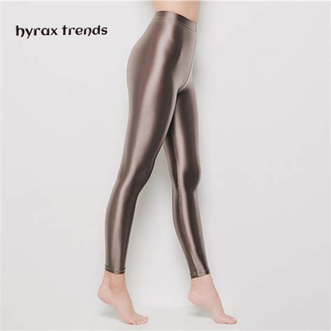 Drozeno Smooth Pants For Sexy Women Leohex Satin Glossy Opaque Party