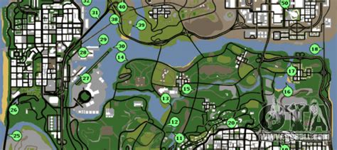 Map Of Oysters For Gta San Andreas