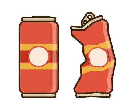 Crushed Soda Can Cartoons Illustrations Royalty Free Vector Graphics