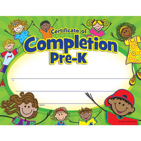 This printable vbs certificates free collection. Pre-K Certificate of Completion - TCR4588 | Teacher Created Resources