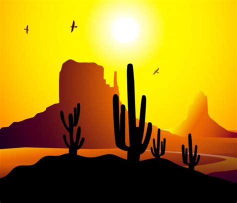 Desert Landscape — Stock Vector © Binkski 13862557