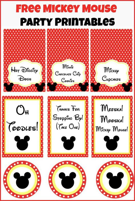 Free Mickey Mouse Birthday Printables Printable Templates