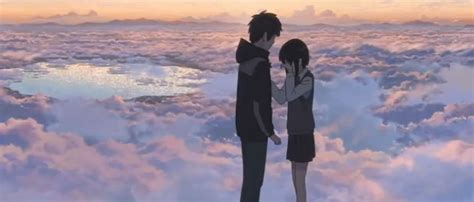 Taki And Mitsuha At The Crater Of Itomori Meeting For The First Time