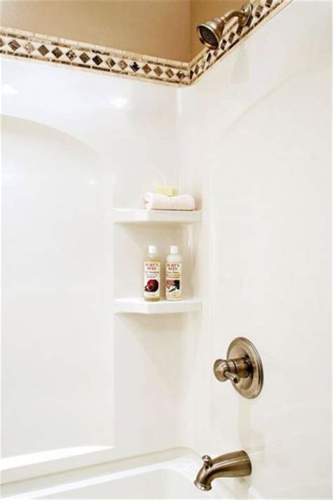 The shower curtain rod easily screws into place using twisttight technology, meaning you don't need tools. Fibreglass Shower Surround : 5 Bathroom Update Ideas ...