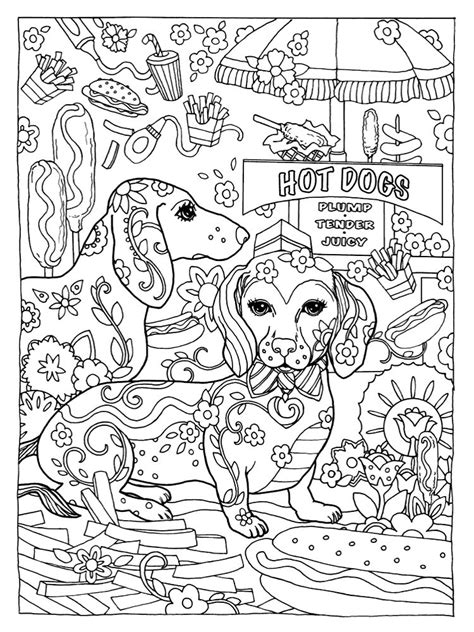 Marjorie Sarnat Dazzling Dogs Dog Coloring Book Free Adult Coloring