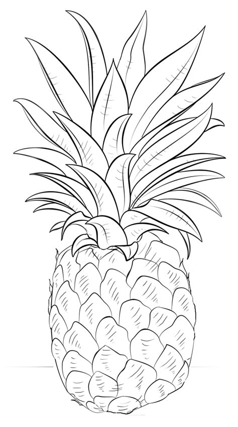 Pineapple Coloring Pages To Download And Print For Free