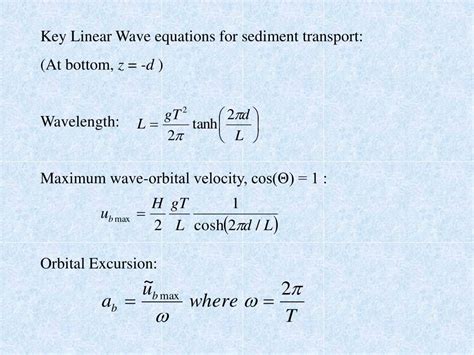 Ppt Linear Wave Theory Fundamental Description L Wave Length H