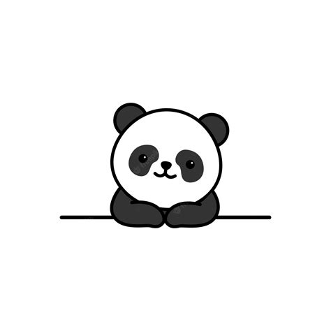 Premium Vector Cute Panda Over Wall Cartoon