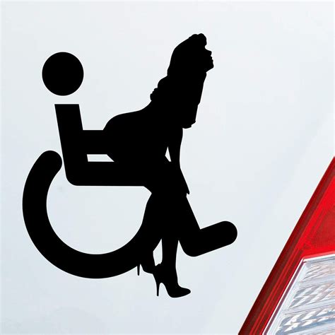 Amazonfr Autocollants Pour Voiture En Ta Couleur Au Choix Fauteuil Roulant Pictogramme Porn