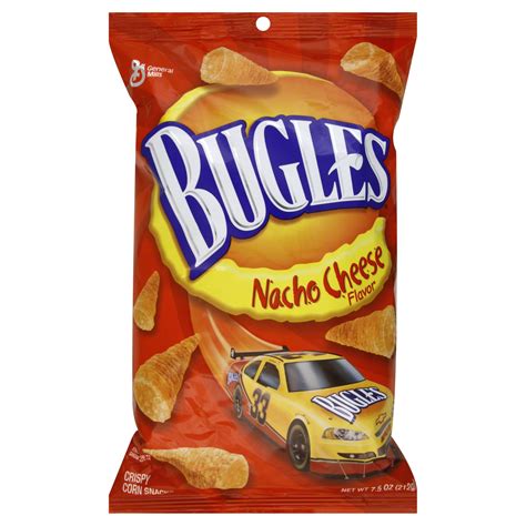 General Mills Bugles Corn Snacks Crispy Nacho Cheese Flavor 75 Oz