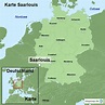Karte Saarlouis von ortslagekarte - Landkarte für Deutschland