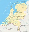 Países Bajos mapa político vector, gráfico vectorial © Furian imagen ...