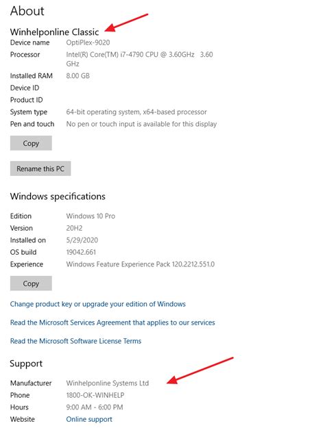 How To Add Oem Information And Logo In Windows 10 Winhelponline