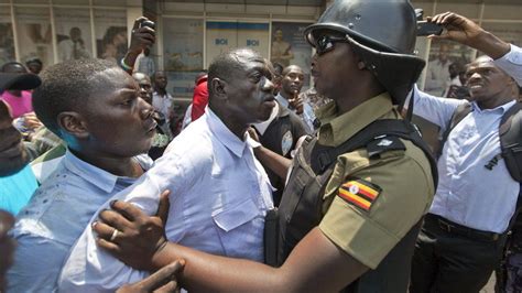 Uganda Opposition Candidate Kizza Besigye Held By Police Bbc News