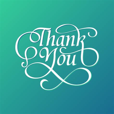 Decorative Thank You Typography Free Vector 182345 Vector Art At Vecteezy
