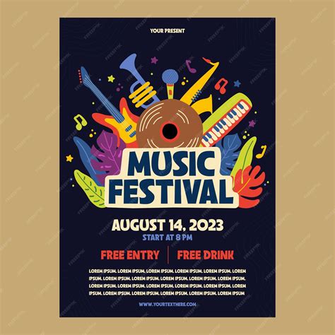 Premium Vector Music Festival Poster Template Vector Design
