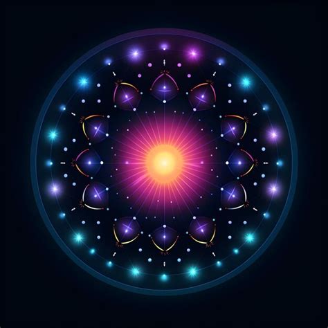 Premium Ai Image Mandala Art Design With Constellations And Color