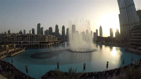 The Dubai Fountain Dubai Mall Burj Khalifa 4k Youtube
