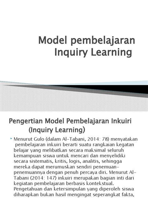 Model Pembelajaran Inquiry Learning Pdf