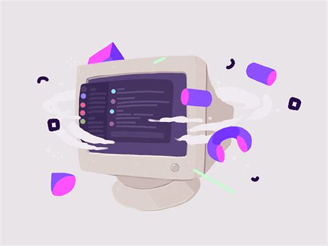 Computer And Random Shapes By Binh For Discord On Dribbble
