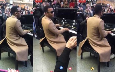 John Legend Surprises Commuters With An Impromptu Gig At St Pancras Station Piano