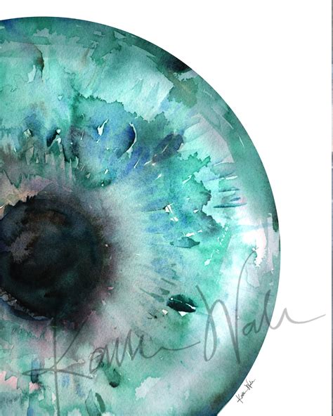 Iris Watercolor Print Abstract Eye Art Anatomy Art Etsy