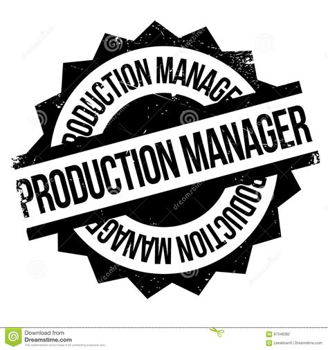 Production Manager Rubber Stamp Stock Vector Illustration Of