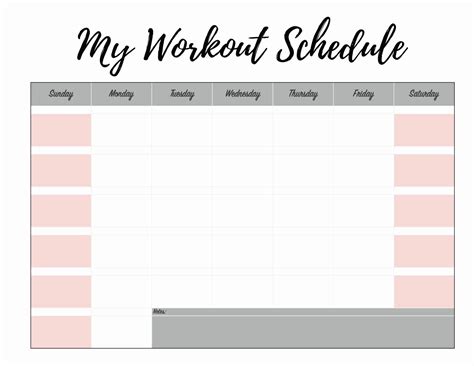 Weekly Planner Template Schedule Aesthetic