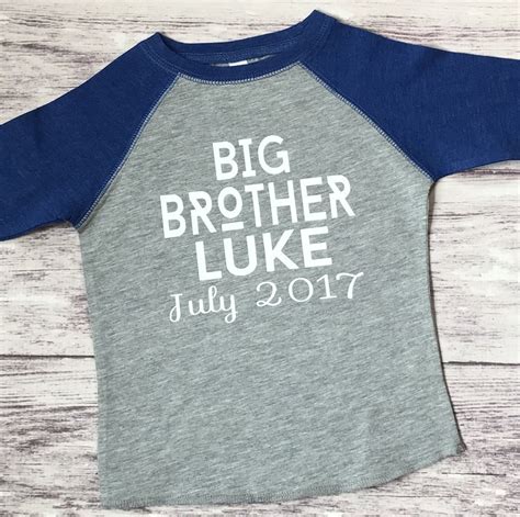 Personalized Big Brother Shirt Etsy