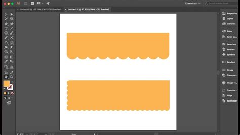 How To Make Scalloped Edges In Adobe Illustrator Youtube