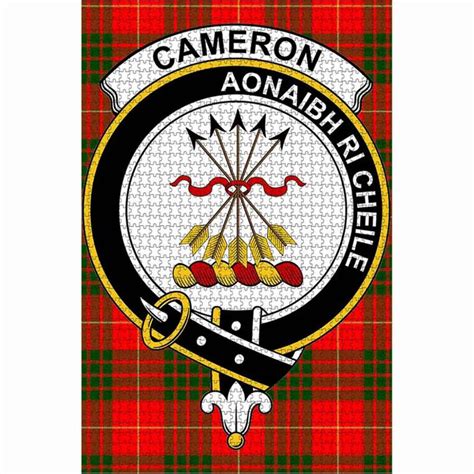Scottish Cameron Clan Crest Tartan Jigsaw Puzzle