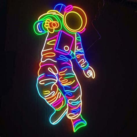 Astronaut Neon Sign Led Light Custom Neon Sign Decoration Hand