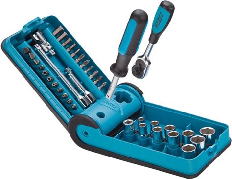 Hazet 856 1 Socket Set 1 4 38 Pieces Blue Amazon Co Uk DIY Tools