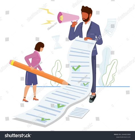 Woman Responding Questionnaire Answering Survey Questions Stock Vector