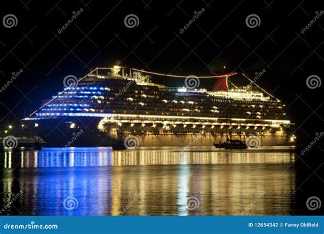 Cruise Ship With Lights Stock Photo Image Of Dreams 12654342