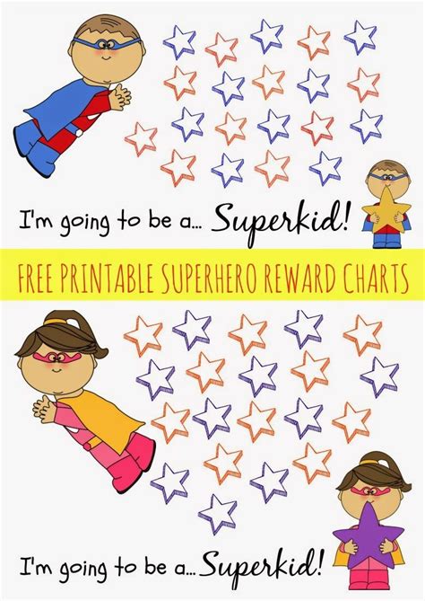 Free Printable Superhero Sticker Chart Free Printable