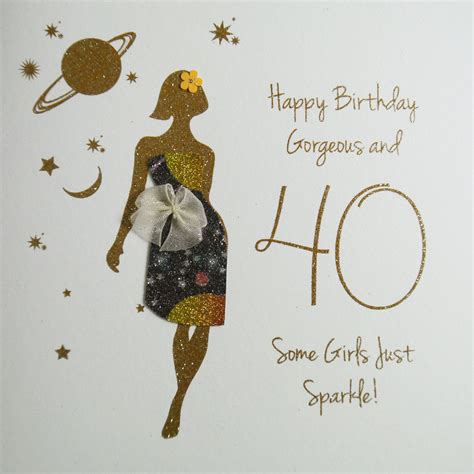 Gorgeous And Some Girls Just Sparkle Handmade Birthday Card Ne Tilt Art
