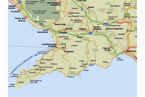 Southern Coast Of Italy Map Tourist Map Of English