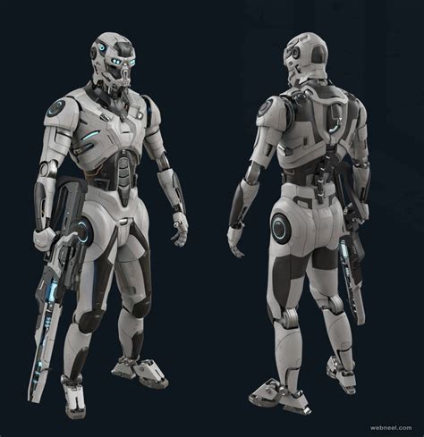 20 Creative Scific 3d Robot Models And Game Character Designs