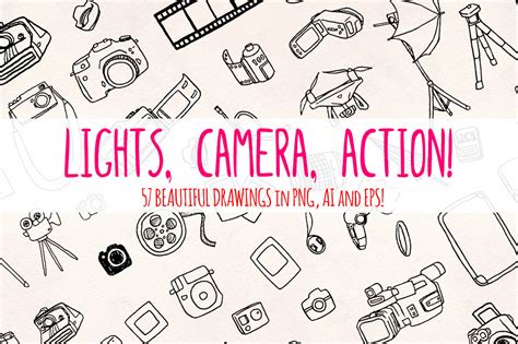 Lights Camera Action 50 Camera Illustrations Vector Graphics