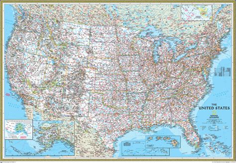 Us Political Wall Map By National Geographic Mapsales