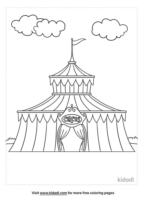 Free Circus Tent Coloring Page Coloring Page Printables Kidadl