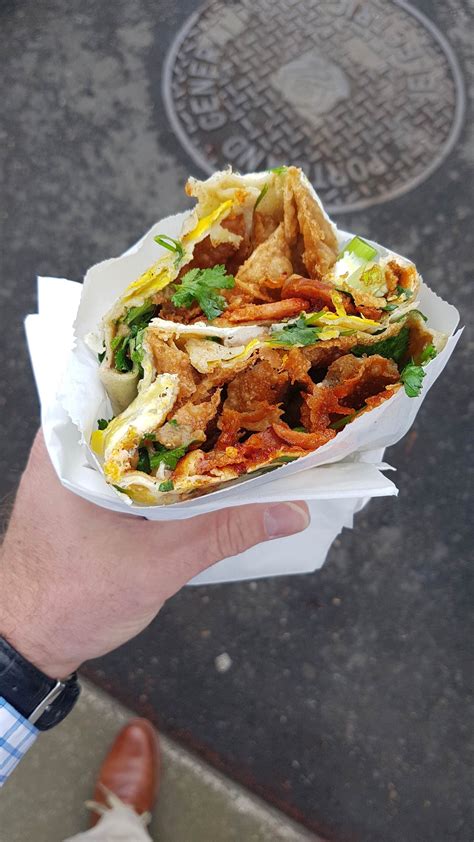 People often have it as breakfast. 5500 miles from Beijing Jian Bing in Portland I ate Food ...