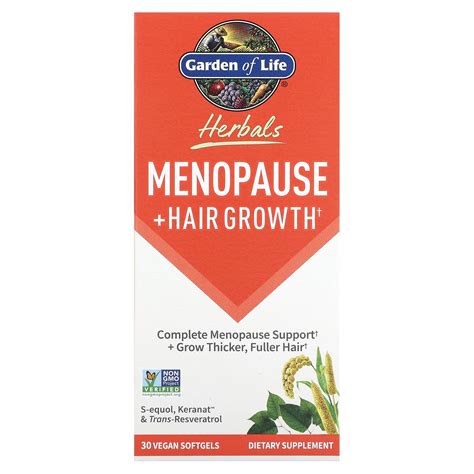 Garden Of Life Herbals Menopause Hair Growth Berry 30 Vegan Softgels